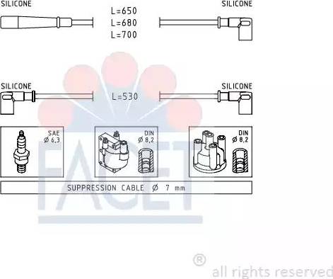 FACET 49.554 - Kit cavi accensione autozon.pro