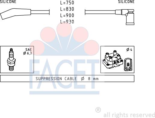 FACET 49.568 - Kit cavi accensione autozon.pro