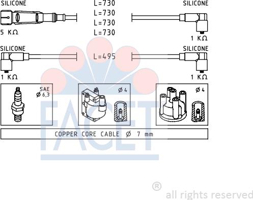 FACET 4.9518 - Kit cavi accensione autozon.pro