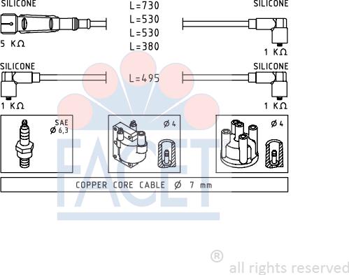 FACET 4.9640 - Kit cavi accensione autozon.pro