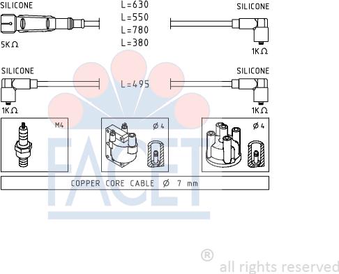 FACET 4.9660 - Kit cavi accensione autozon.pro