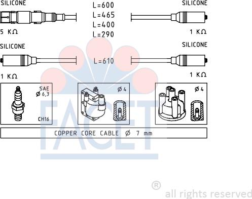 FACET 4.9667 - Kit cavi accensione autozon.pro