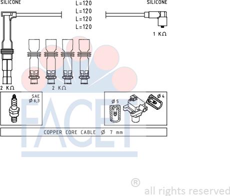 FACET 4.9607 - Kit cavi accensione autozon.pro