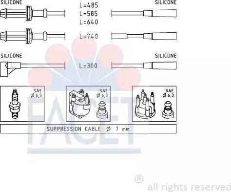 FACET 49.376 - Kit cavi accensione autozon.pro