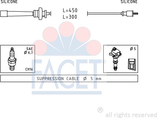 FACET 4.9764 - Kit cavi accensione autozon.pro