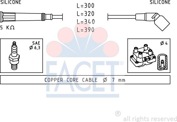 FACET 4.8900 - Kit cavi accensione autozon.pro