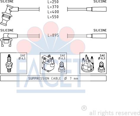 FACET 48.920 - Kit cavi accensione autozon.pro