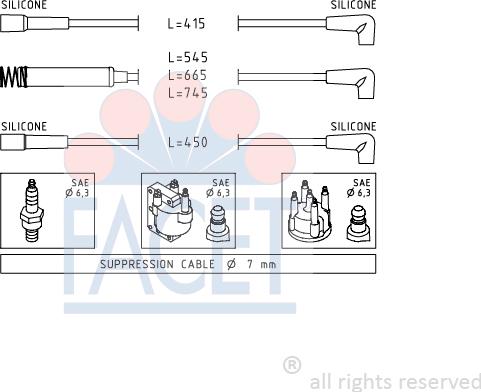 FACET 48.514 - Kit cavi accensione autozon.pro