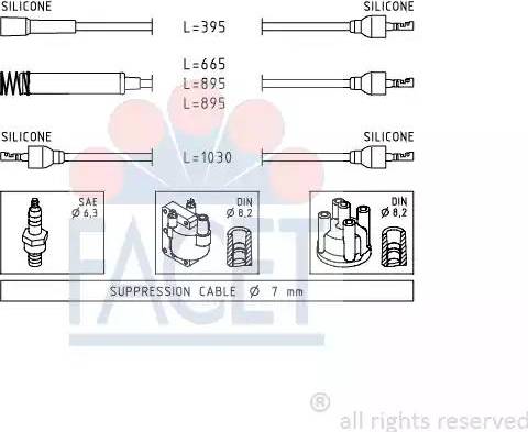 FACET 48.516 - Kit cavi accensione autozon.pro