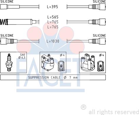 FACET 48.527 - Kit cavi accensione autozon.pro