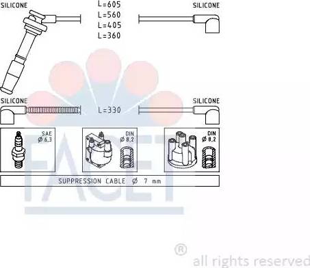 FACET 48.609 - Kit cavi accensione autozon.pro