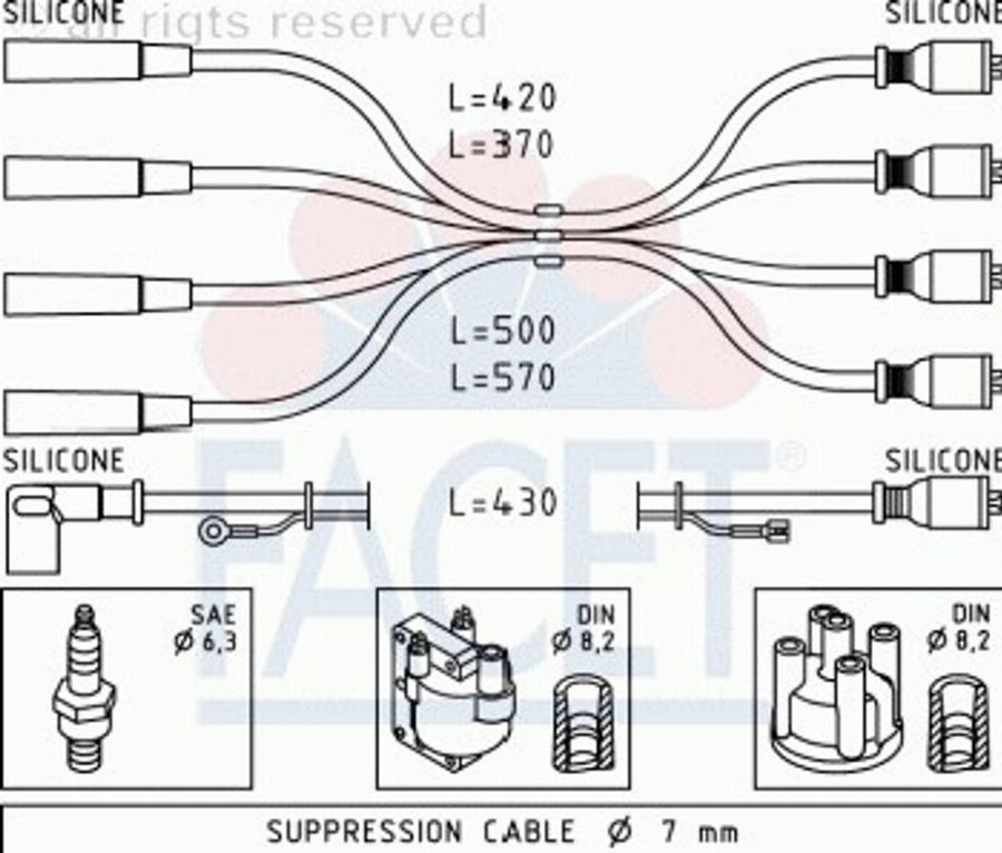 FACET 48619 - Kit cavi accensione autozon.pro