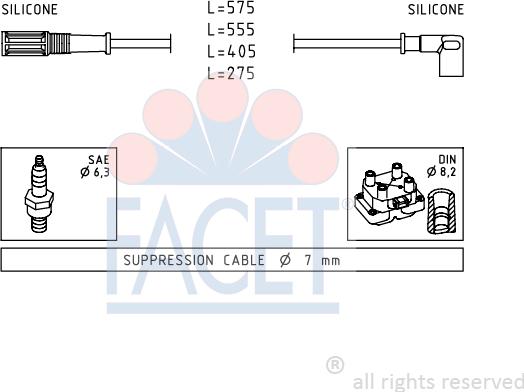 FACET 48.616 - Kit cavi accensione autozon.pro