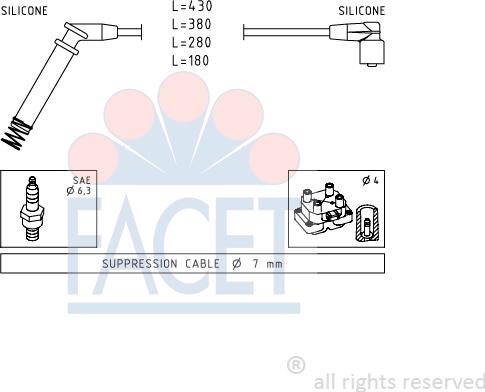 FACET 48.634 - Kit cavi accensione autozon.pro