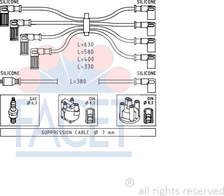 FACET 4.8808 - Kit cavi accensione autozon.pro