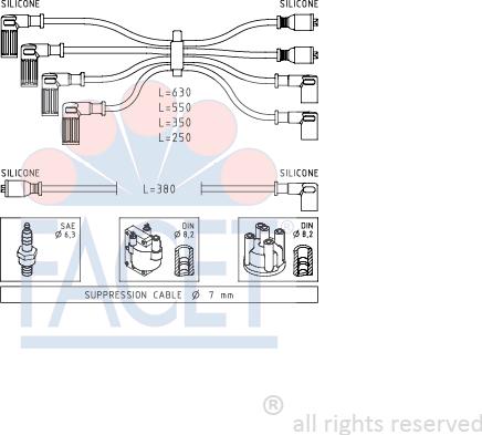 FACET 4.8815 - Kit cavi accensione autozon.pro