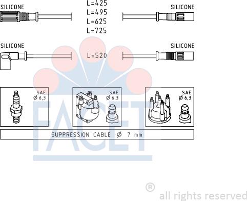 FACET 48.347 - Kit cavi accensione autozon.pro