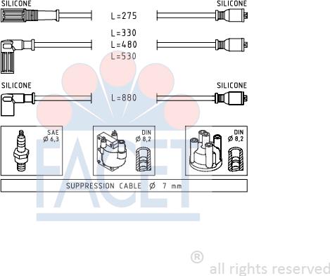 FACET 4.8354 - Kit cavi accensione autozon.pro