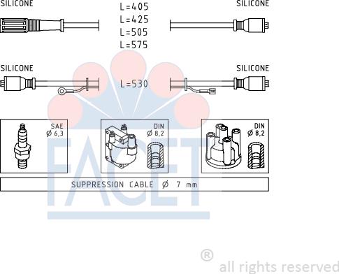 FACET 48.386 - Kit cavi accensione autozon.pro