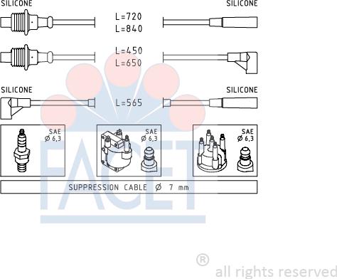 FACET 4.8748 - Kit cavi accensione autozon.pro