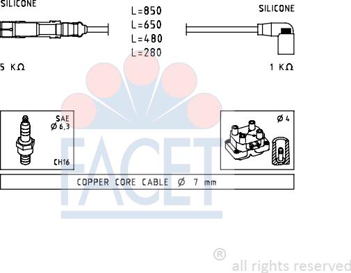 FACET 4.7223 - Kit cavi accensione autozon.pro