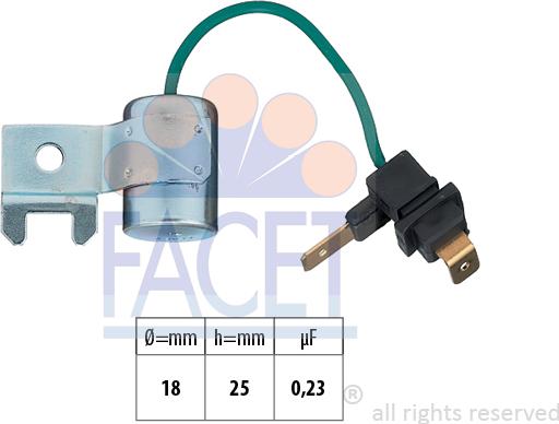 FACET 0.0179/157 - Condensatore, Impianto d'accensione autozon.pro