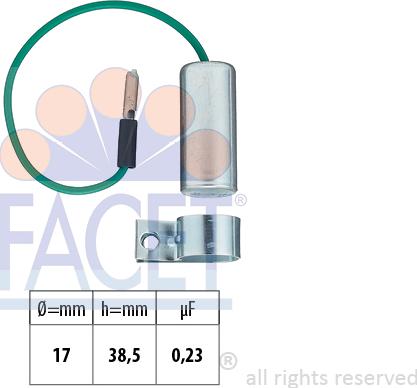 FACET 0.0334 - Condensatore, Impianto d'accensione autozon.pro