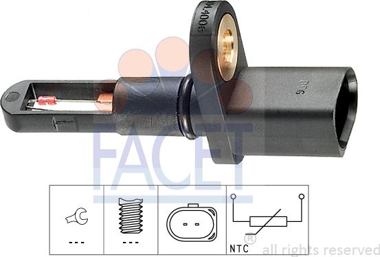 FACET 104.006 - Sensore, Temperatura aria aspirata autozon.pro