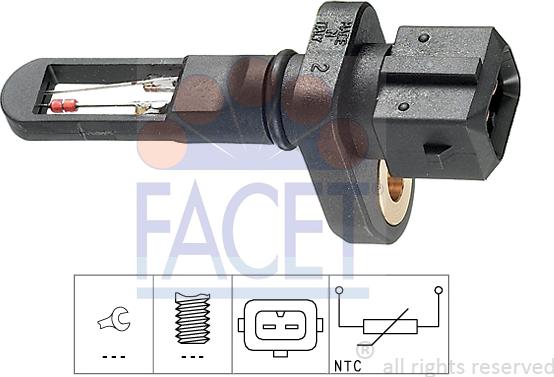 FACET 104.001 - Sensore, Temperatura aria aspirata autozon.pro