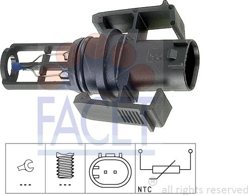 FACET 104.014 - Sensore, Temperatura aria aspirata autozon.pro