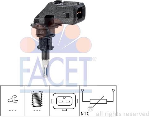 FACET 10.4038 - Sensore, Temperatura aria aspirata autozon.pro