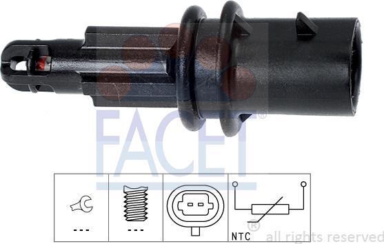 FACET 104.033 - Sensore, Temperatura aria aspirata autozon.pro