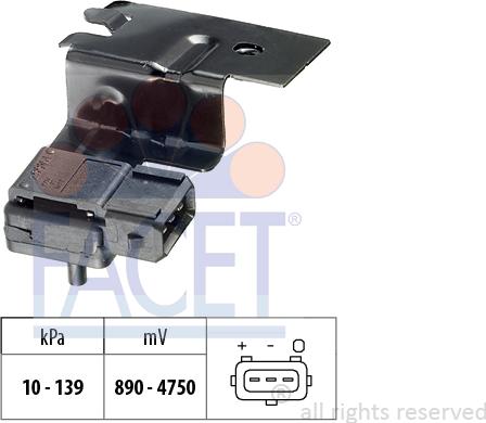 FACET 10.3069 - Sensore pressione aria, Aggiustaggio altimetrico autozon.pro