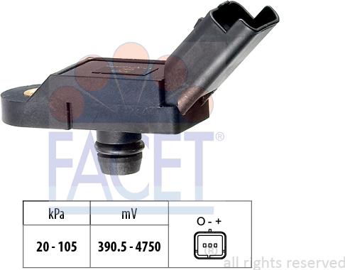 FACET 10.3005 - Sensore pressione aria, Aggiustaggio altimetrico autozon.pro