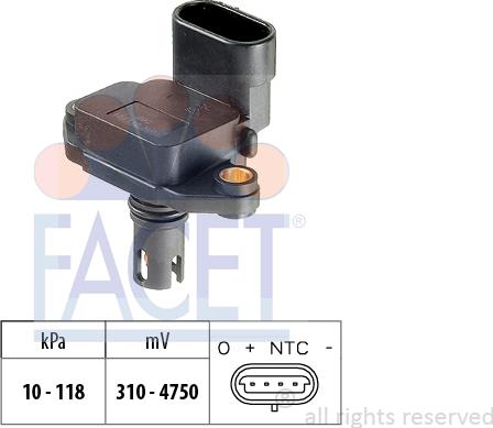 FACET 10.3087 - Sensore pressione aria, Aggiustaggio altimetrico autozon.pro