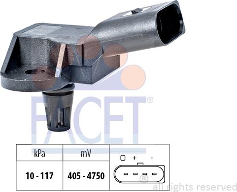 FACET 10.3157 - Sensore pressione aria, Aggiustaggio altimetrico autozon.pro