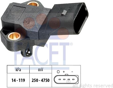 FACET 10.3101 - Sensore pressione aria, Aggiustaggio altimetrico autozon.pro