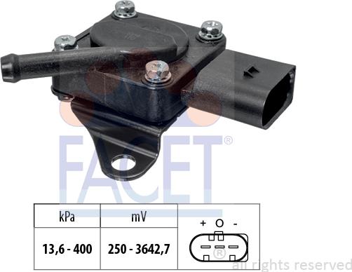 FACET 103.319 - Sensore, Pressione gas scarico autozon.pro