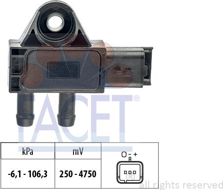 FACET 103.271 - Sensore, Pressione gas scarico autozon.pro