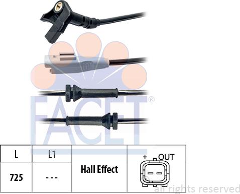 FACET 210.092 - Sensore, N° giri ruota autozon.pro