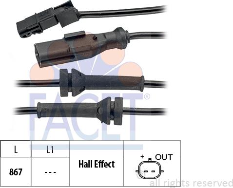 FACET 210.053 - Sensore, N° giri ruota autozon.pro
