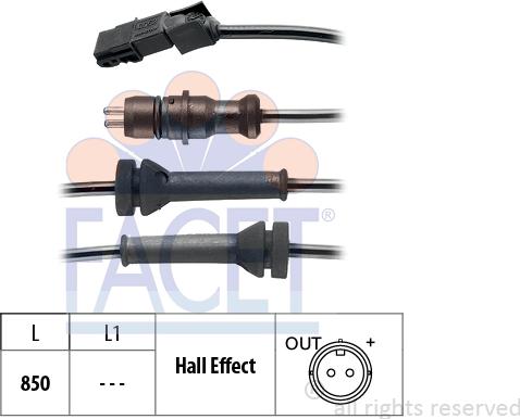 FACET 210.052 - Sensore, N° giri ruota autozon.pro