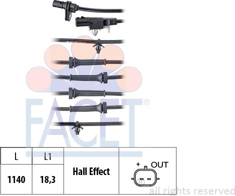 FACET 210.065 - Sensore, N° giri ruota autozon.pro