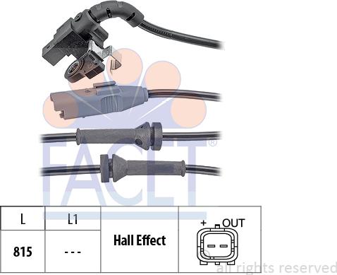 FACET 210.063 - Sensore, N° giri ruota autozon.pro