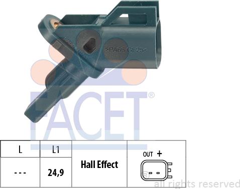 FACET 210.002 - Sensore, N° giri ruota autozon.pro