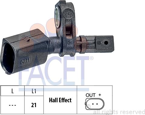 FACET 210.011 - Sensore, N° giri ruota autozon.pro