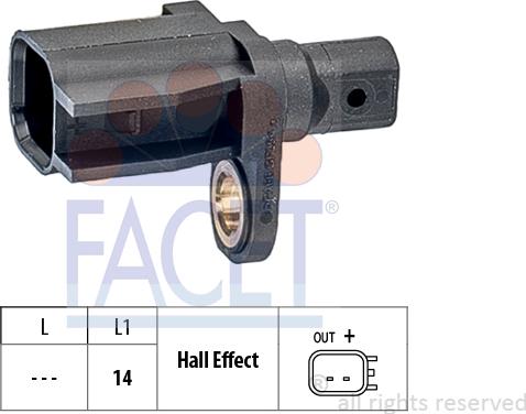 FACET 210.186 - Sensore, N° giri ruota autozon.pro