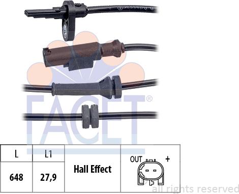 FACET 210.088 - Sensore, N° giri ruota autozon.pro