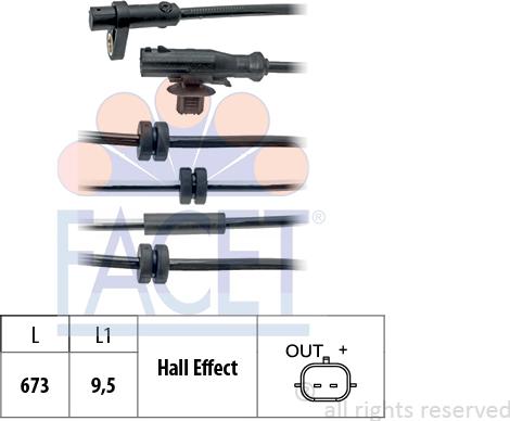 FACET 210.087 - Sensore, N° giri ruota autozon.pro