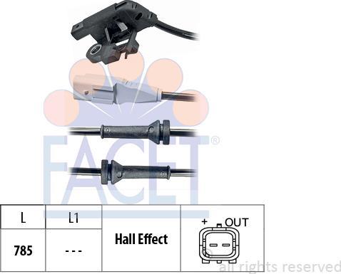 FACET 210.031 - Sensore, N° giri ruota autozon.pro